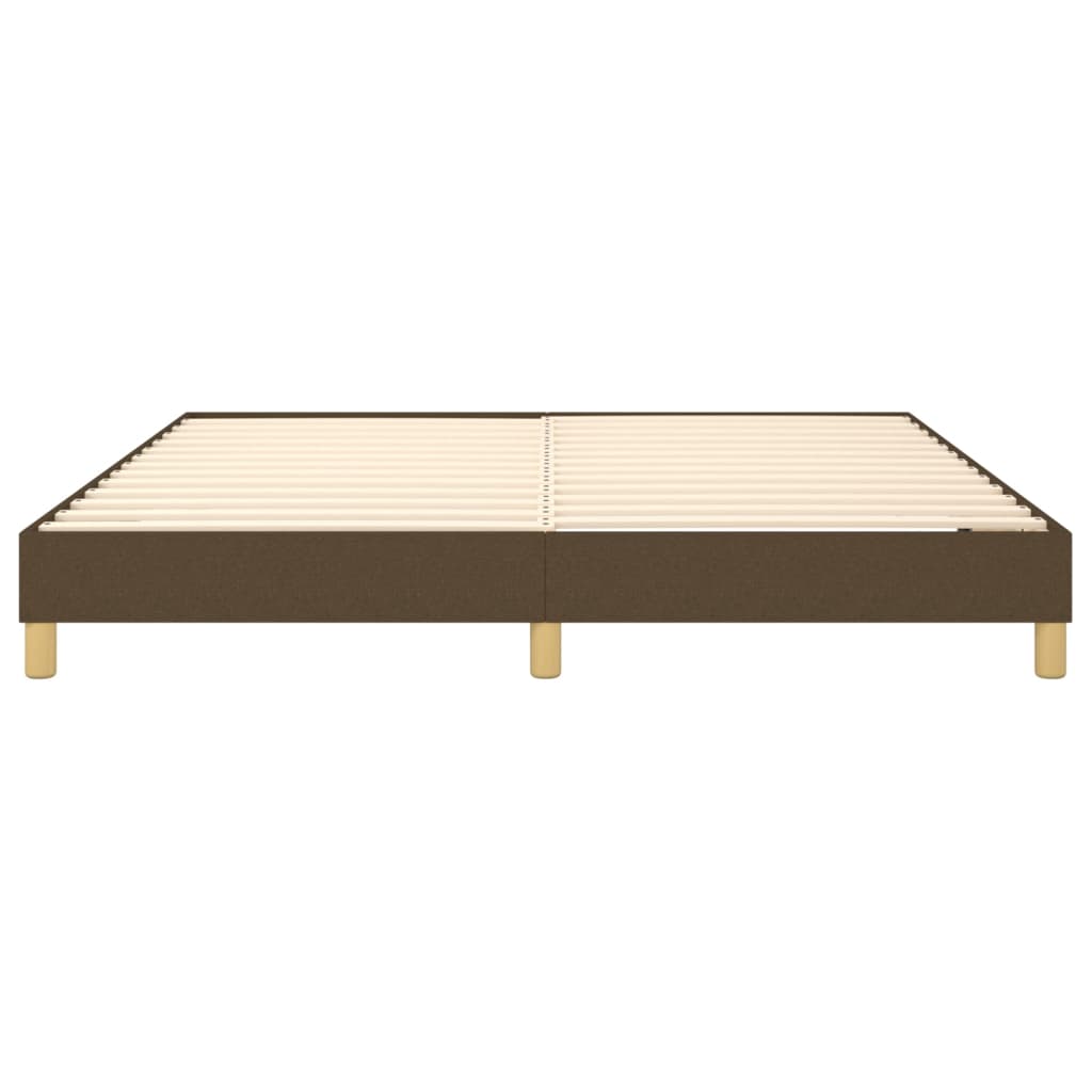 Boxspringframe stof donkerbruin 160x200 cm 160 x 200 cm 25 cm