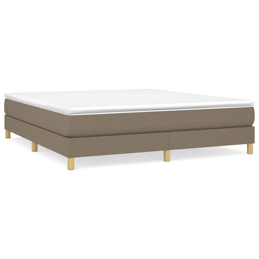 Boxspringframe stof taupe 160x200 cm 160 x 200 cm 25 cm