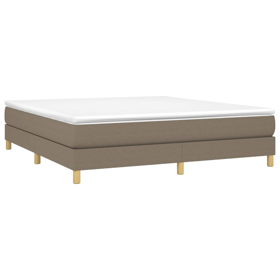 Boxspringframe stof taupe 160x200 cm 160 x 200 cm 25 cm