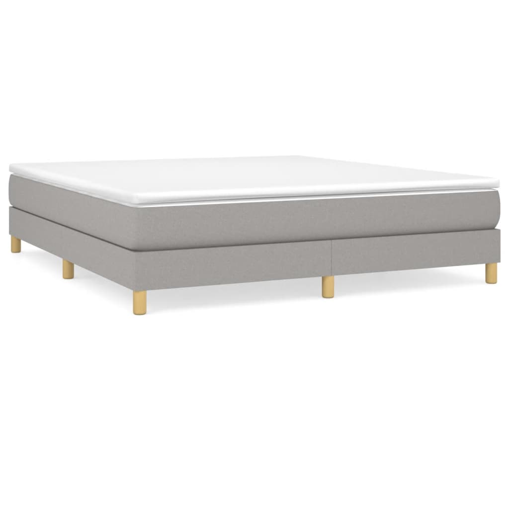 Boxspringframe Stof Lichtgrijs 180 x 200 cm 25 cm