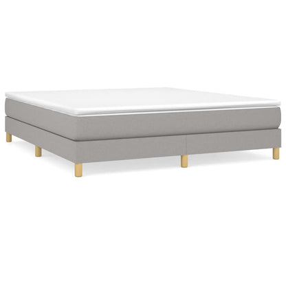 Boxspringframe Stof Lichtgrijs 180 x 200 cm 25 cm