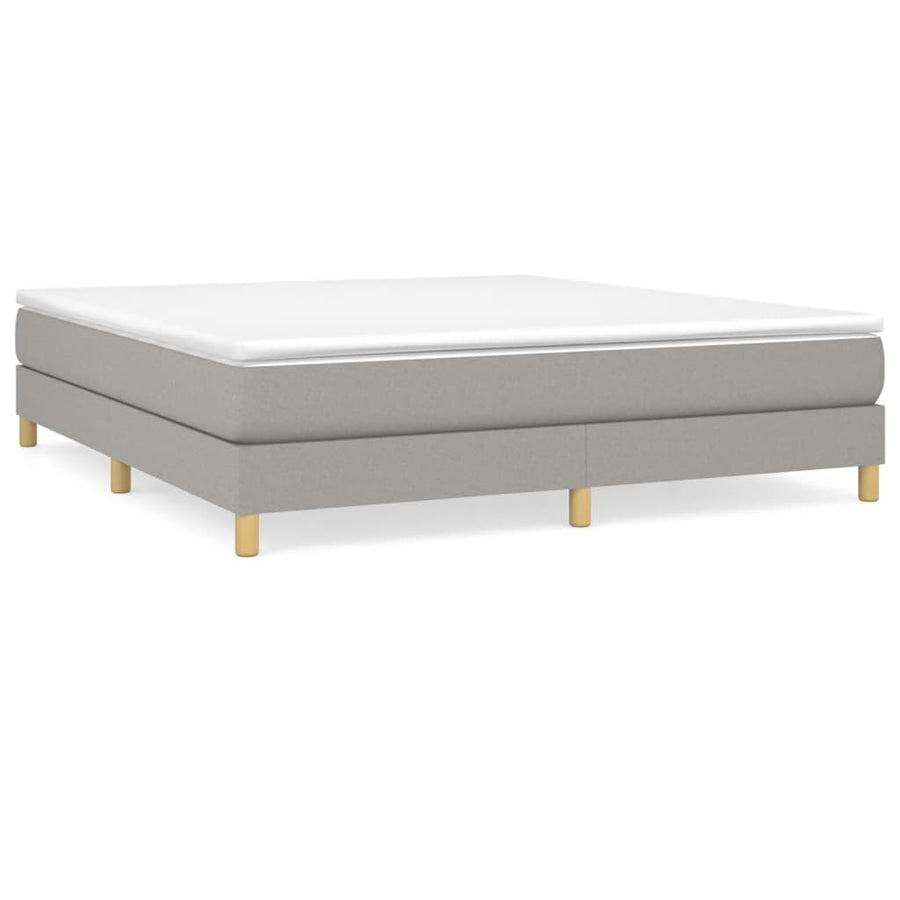 Boxspringframe Stof Lichtgrijs 180 x 200 cm 25 cm