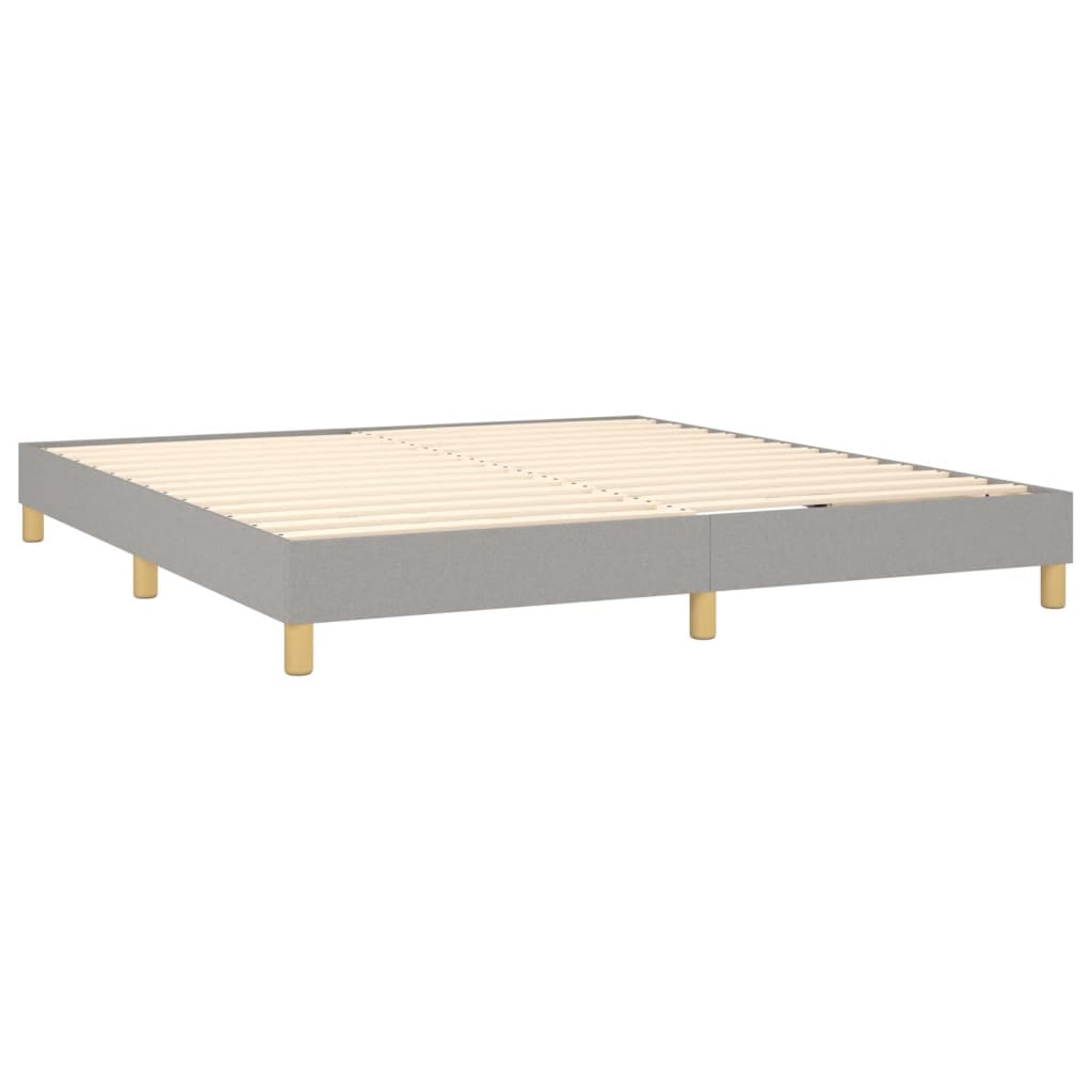 Boxspringframe Stof Lichtgrijs 180 x 200 cm 25 cm