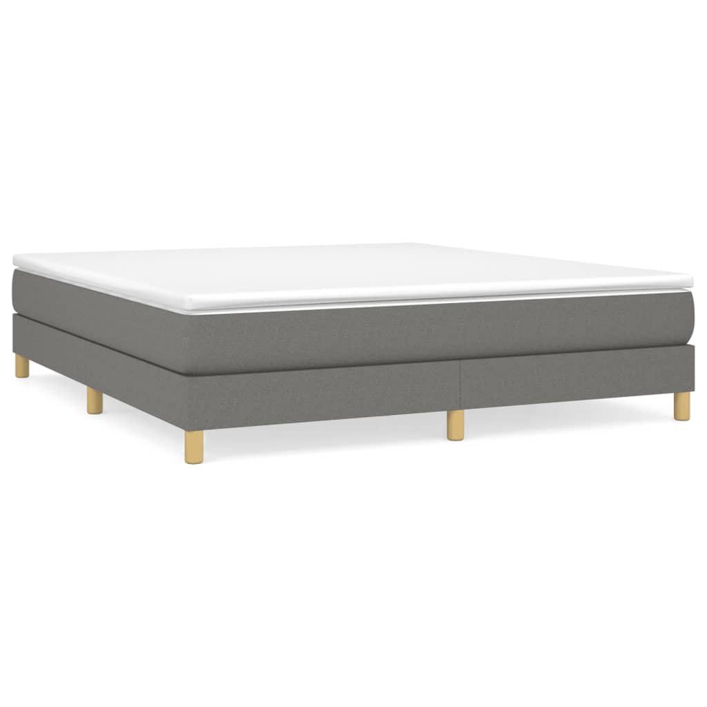 Boxspringframe Stof Donkergrijs 180 x 200 cm 25 cm