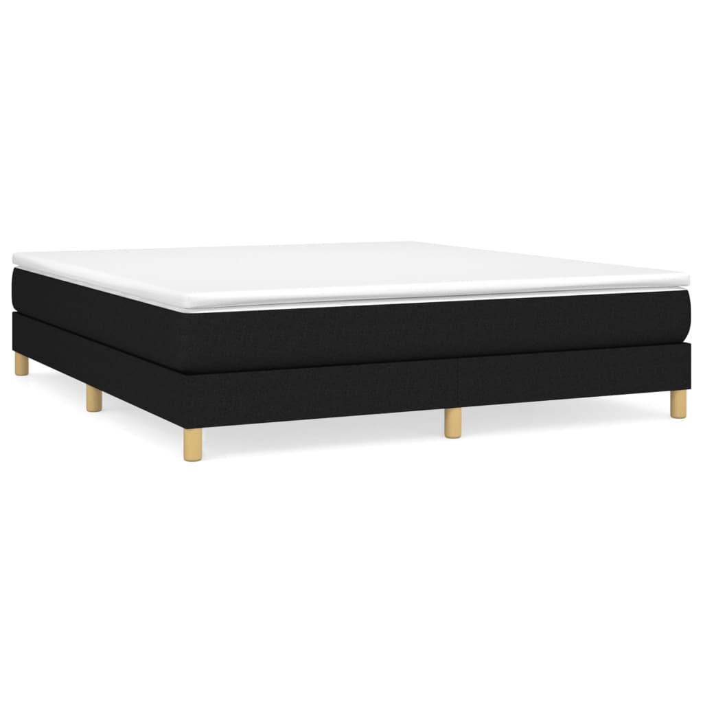 Boxspringframe Stof Zwart 180 x 200 cm 25 cm