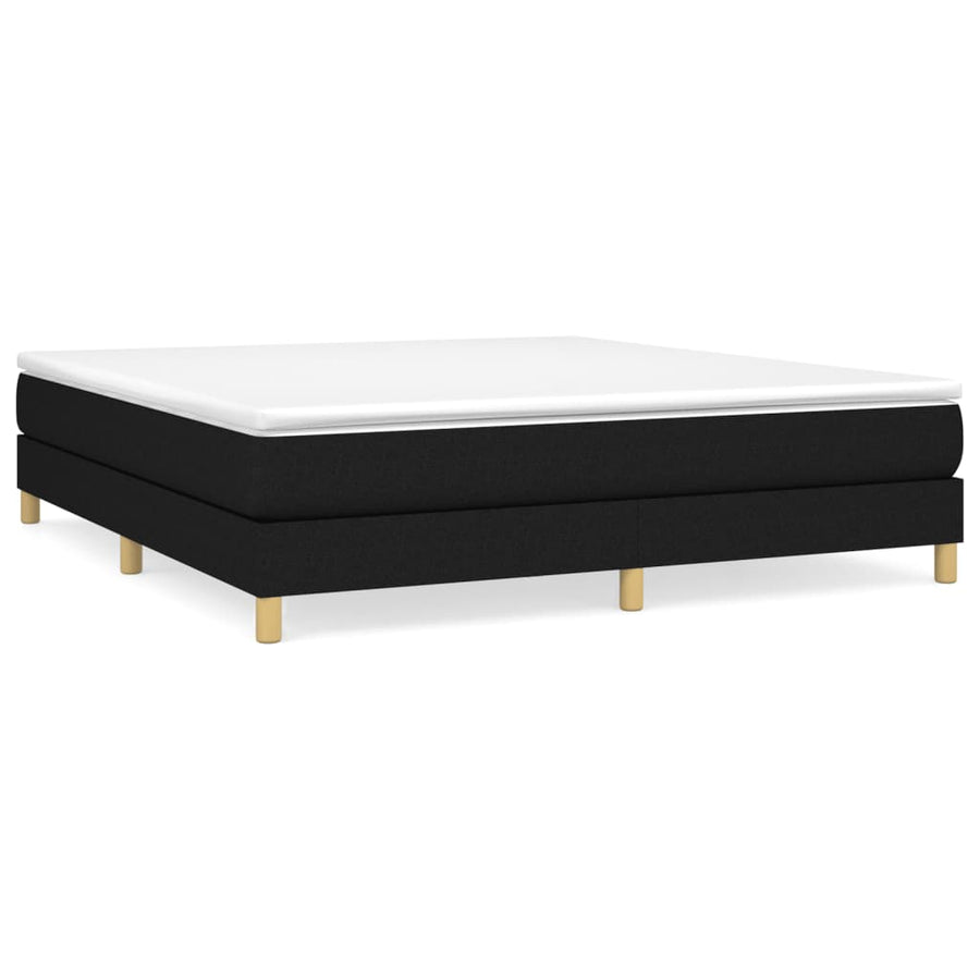 Boxspringframe Stof Zwart 180 x 200 cm 25 cm