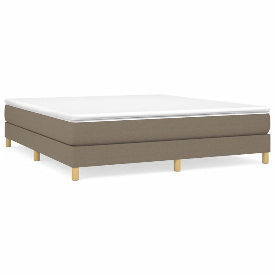 Boxspringframe stof taupe 180x200 cm 180 x 200 cm 25 cm