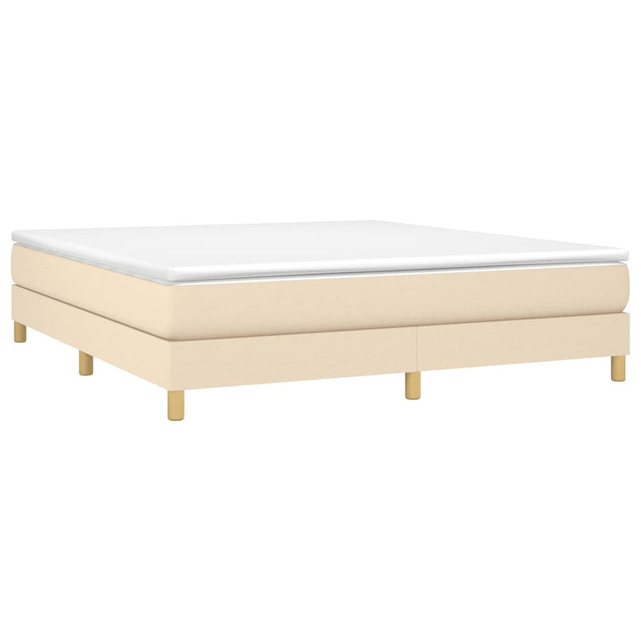 Boxspringframe Stof Kleurig Crème 180 x 200 cm 25 cm