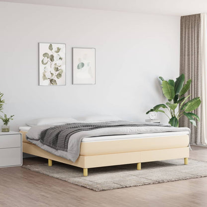 Boxspringframe Stof Kleurig Crème 180 x 200 cm 25 cm