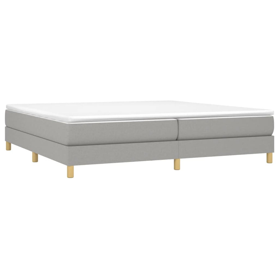 Boxspringframe Stof Lichtgrijs 200 x 200 cm 25 cm