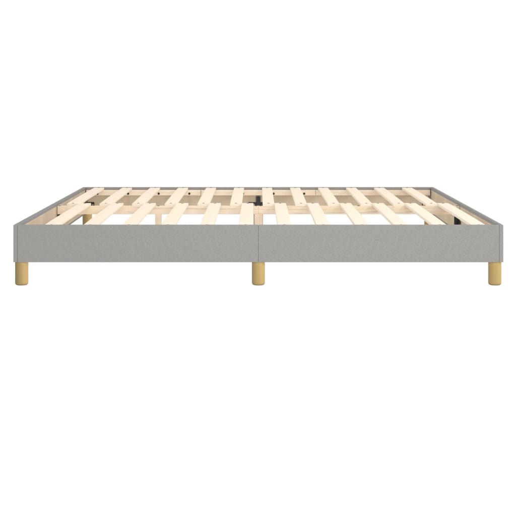 Boxspringframe Stof Lichtgrijs 200 x 200 cm 25 cm