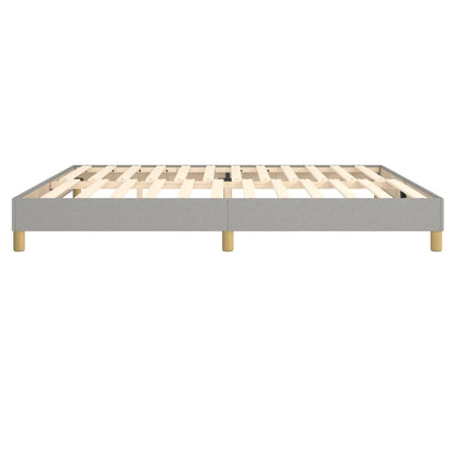 Boxspringframe Stof Lichtgrijs 200 x 200 cm 25 cm