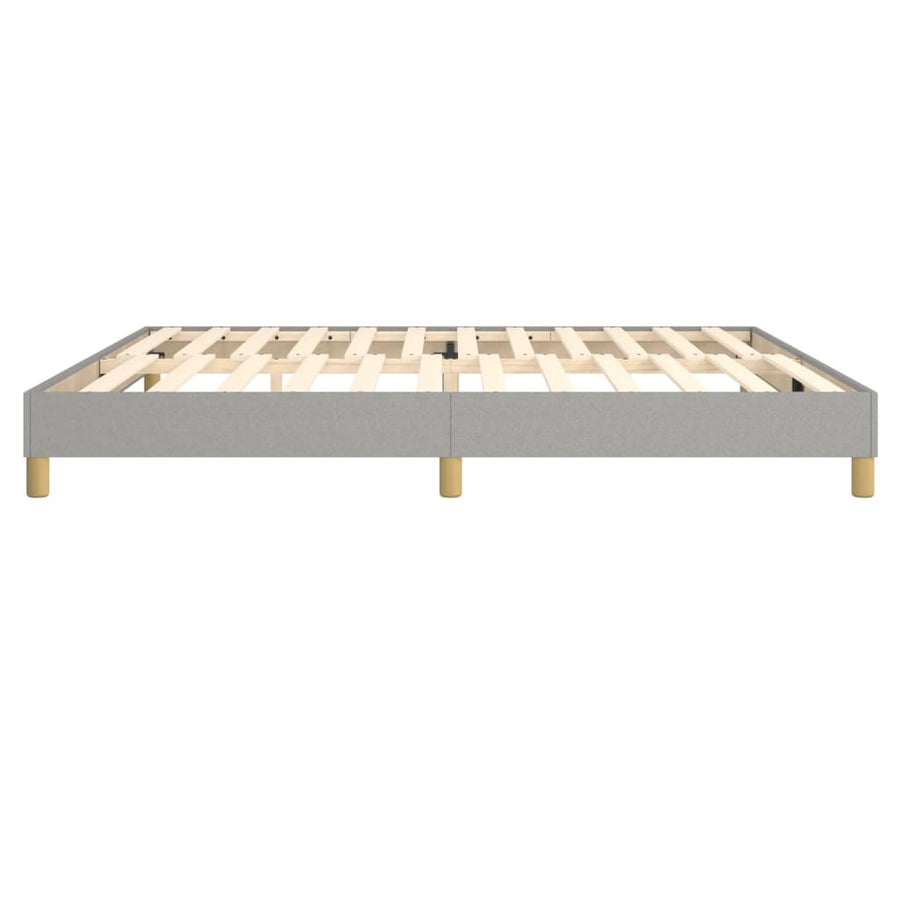 Boxspringframe Stof Lichtgrijs 200 x 200 cm 25 cm