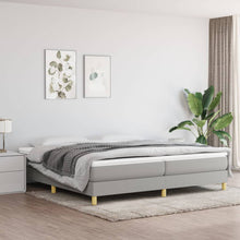 Boxspringframe Stof Lichtgrijs 200 x 200 cm 25 cm