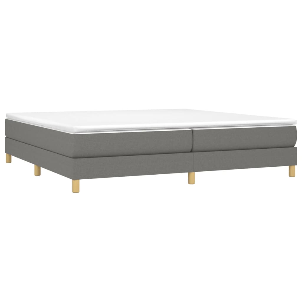 Boxspringframe Stof Donkergrijs 200 x 200 cm 25 cm
