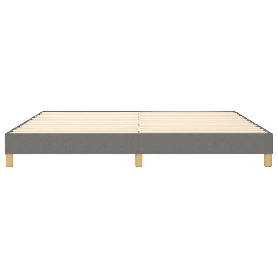 Boxspringframe Stof Donkergrijs 200 x 200 cm 25 cm