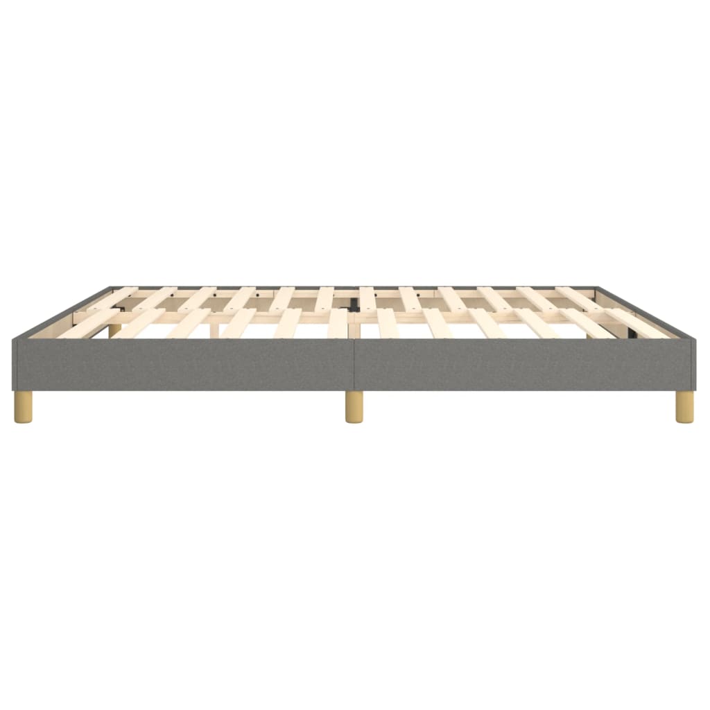 Boxspringframe Stof Donkergrijs 200 x 200 cm 25 cm