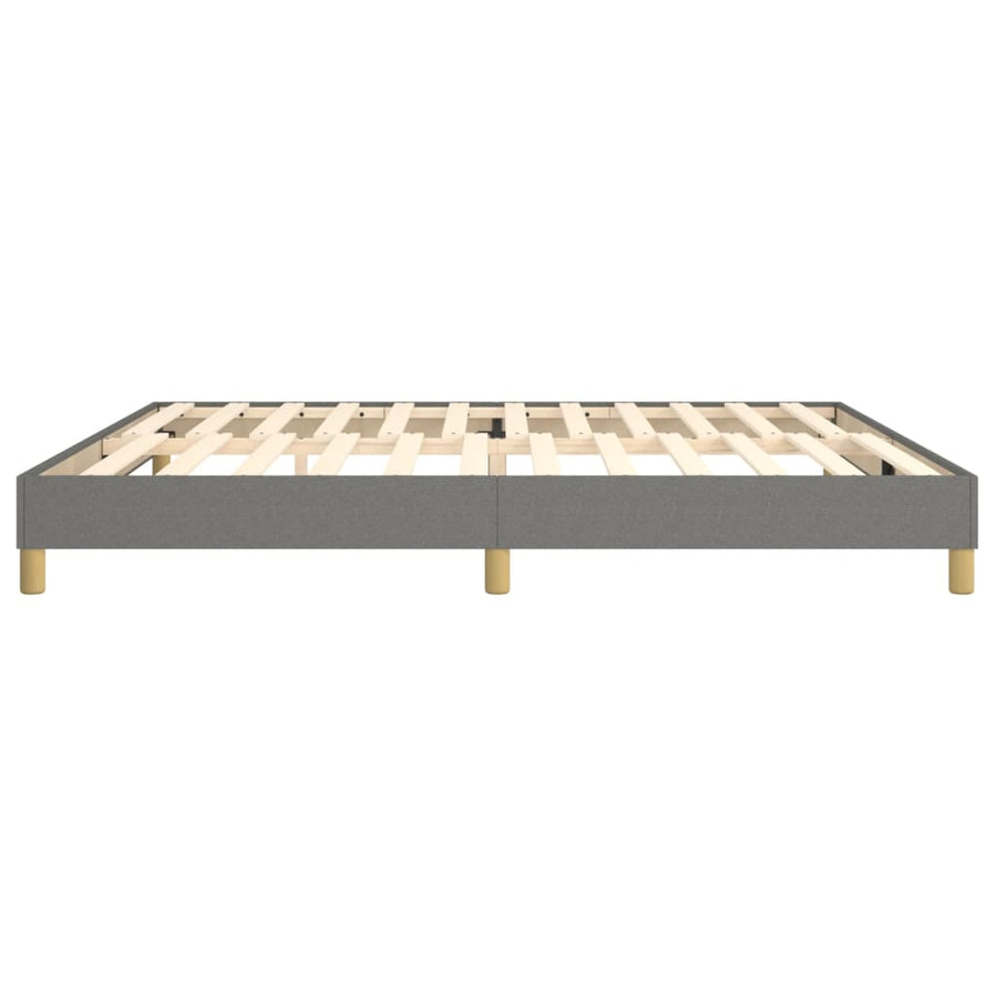 Boxspringframe Stof Donkergrijs 200 x 200 cm 25 cm