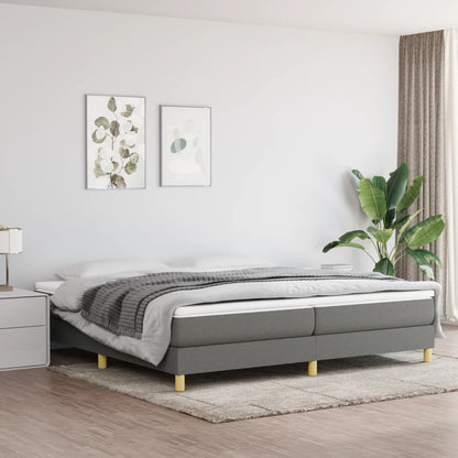 Boxspringframe Stof Donkergrijs 200 x 200 cm 25 cm