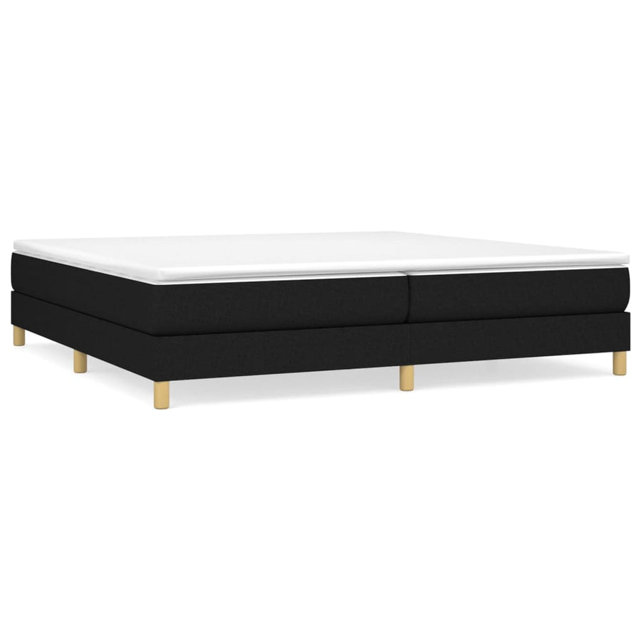 Boxspringframe Stof Zwart 200 x 200 cm 25 cm
