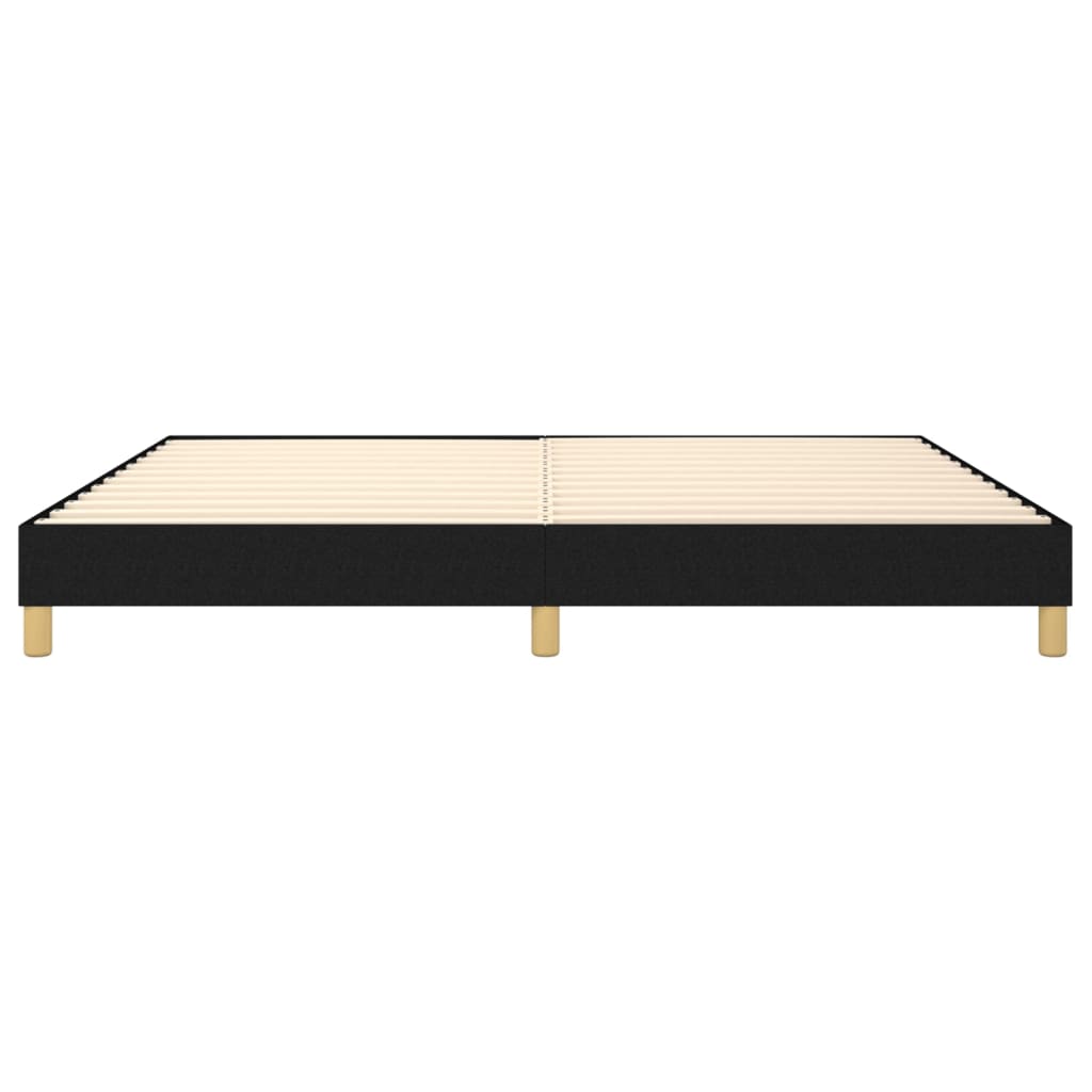 Boxspringframe Stof Zwart 200 x 200 cm 25 cm