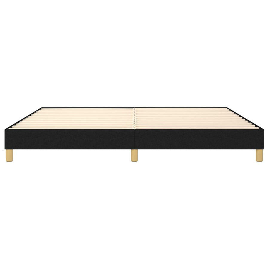 Boxspringframe Stof Zwart 200 x 200 cm 25 cm