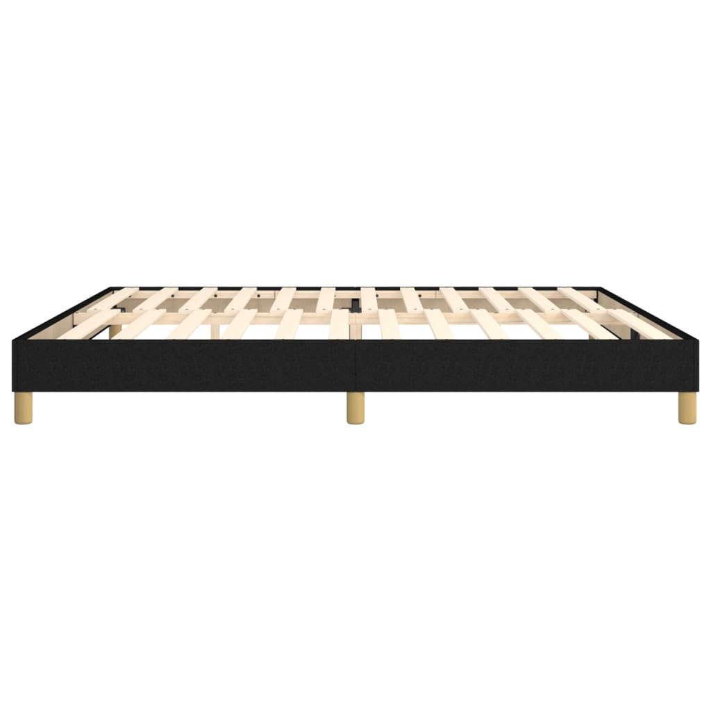 Boxspringframe Stof Zwart 200 x 200 cm 25 cm