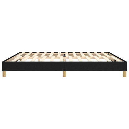 Boxspringframe Stof Zwart 200 x 200 cm 25 cm