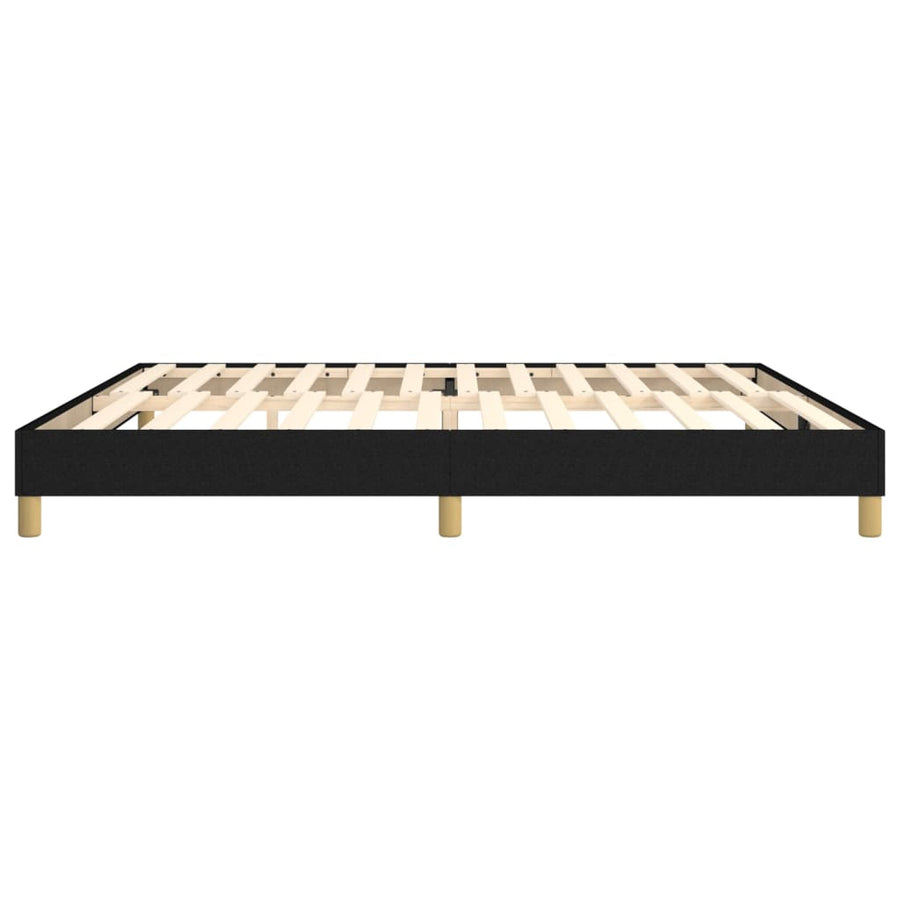 Boxspringframe Stof Zwart 200 x 200 cm 25 cm