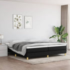 Box spring bed fabric black 200x200 cm