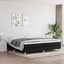 Boxspringframe Stof Zwart 200 x 200 cm 25 cm
