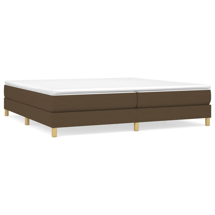 Boxspringframe stof donkerbruin 200x200 cm 200 x 200 cm 25 cm