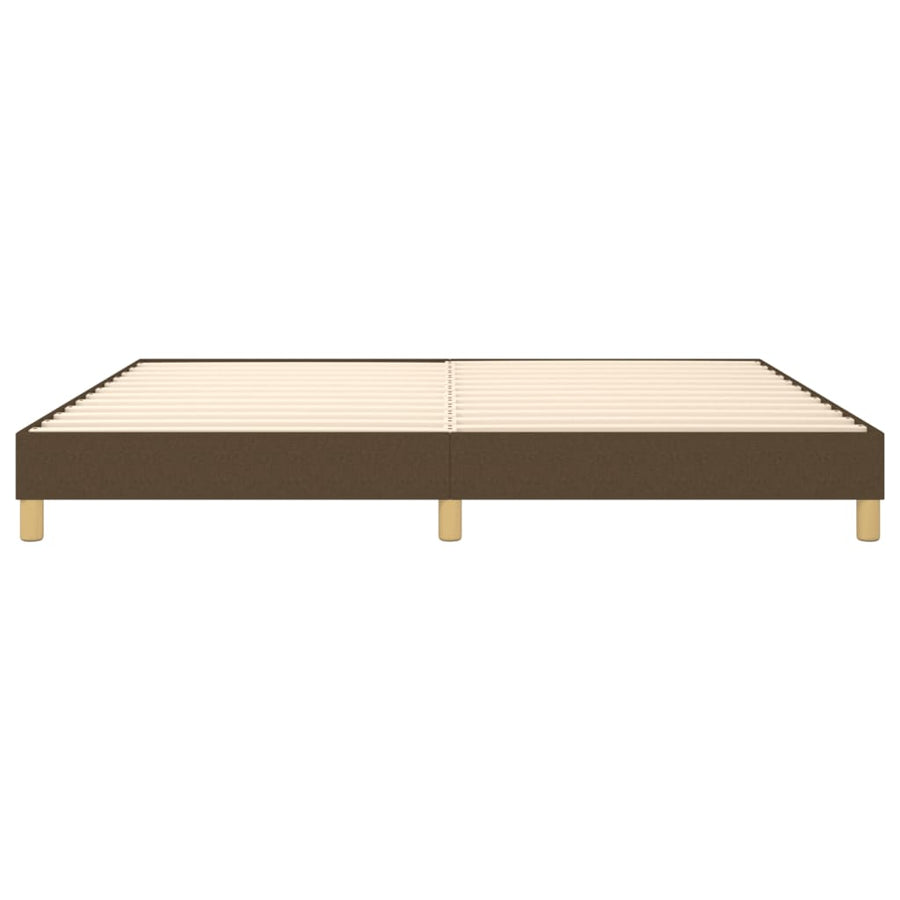 Boxspringframe stof donkerbruin 200x200 cm 200 x 200 cm 25 cm
