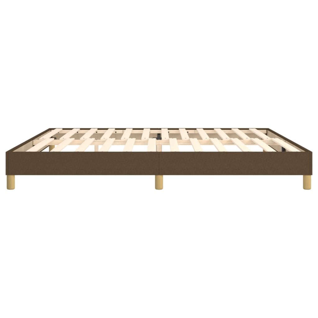 Boxspringframe stof donkerbruin 200x200 cm 200 x 200 cm 25 cm