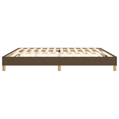 Boxspringframe stof donkerbruin 200x200 cm 200 x 200 cm 25 cm