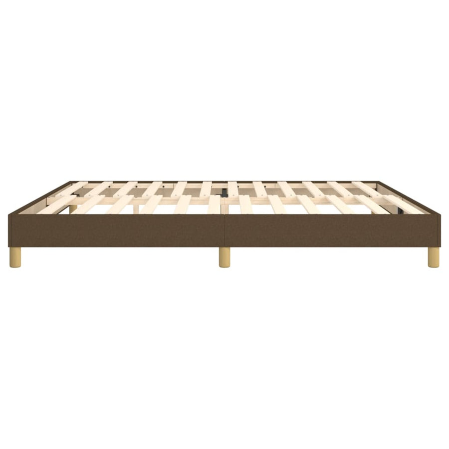 Boxspringframe stof donkerbruin 200x200 cm 200 x 200 cm 25 cm