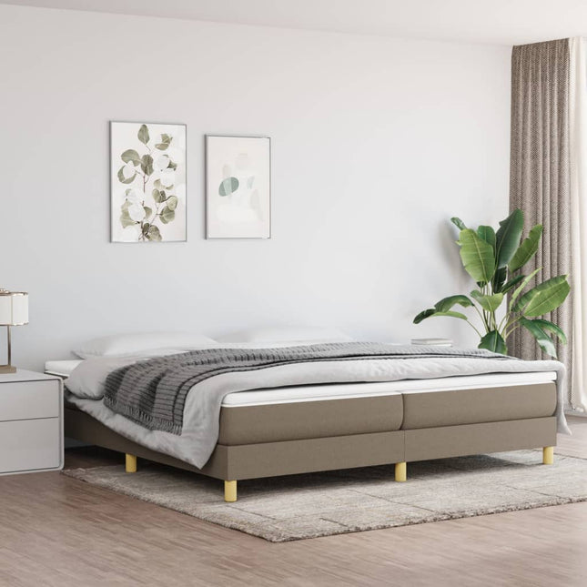 Boxspringframe stof taupe 200x200 cm 200 x 200 cm 25 cm