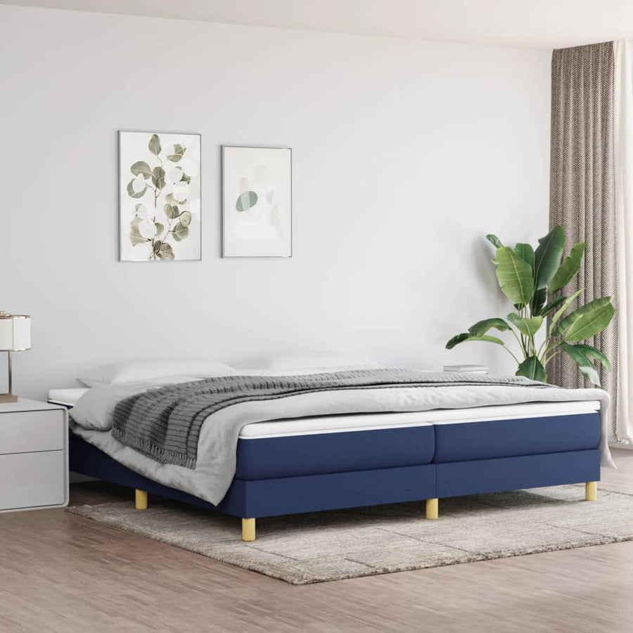 Boxspringframe Stof Blauw 200 x 200 cm 25 cm