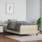 Boxspring bed 80x200 cm kunstleer crème