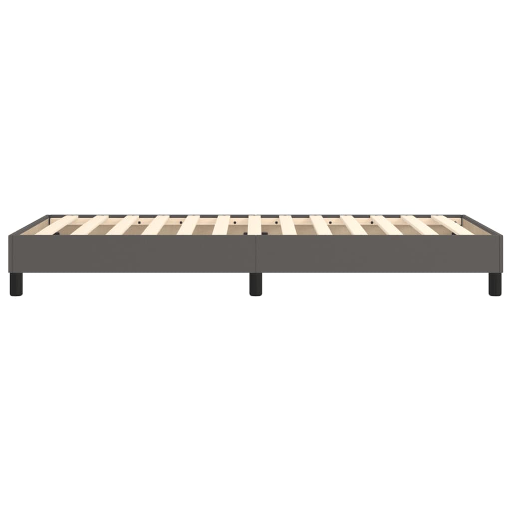 Boxspringframe kunstleer grijs 80x200 cm 80 x 200 cm 25 cm Grijs