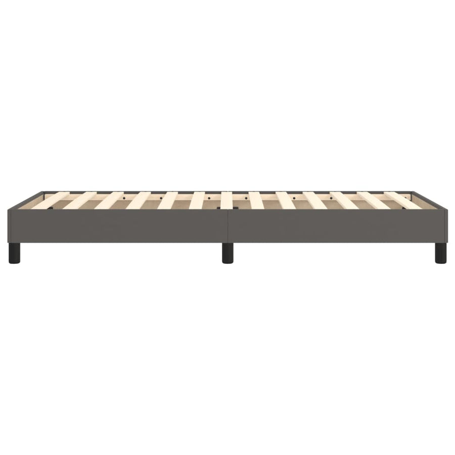 Boxspringframe kunstleer grijs 80x200 cm 80 x 200 cm 25 cm Grijs