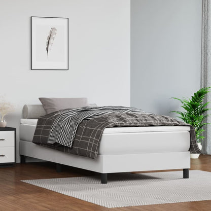 Boxspringframe Kunstleer 90 x 190 cm 25 cm Wit