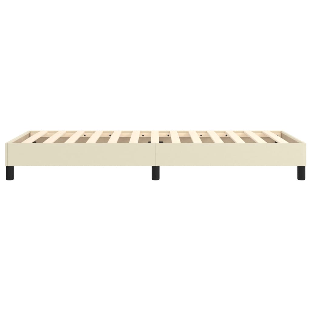 Boxspringframe Kunstleer Crèmekleurig 90X190 Cm 90 x 190 cm 25 cm