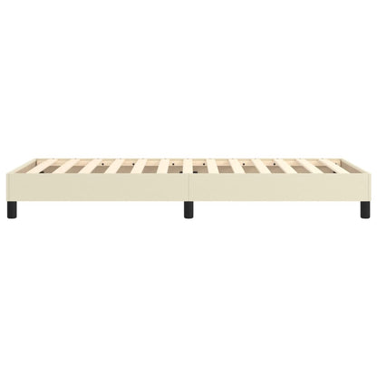Boxspringframe Kunstleer Crèmekleurig 90X190 Cm 90 x 190 cm 25 cm