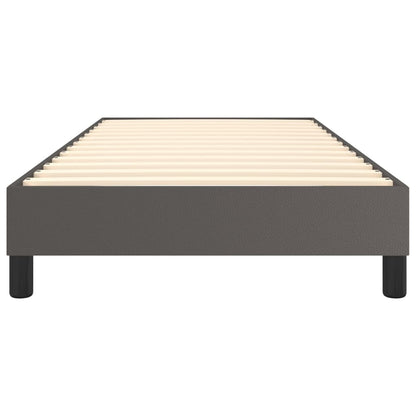 Boxspringframe kunstleer grijs 90x190 cm 90 x 190 cm 25 cm Grijs