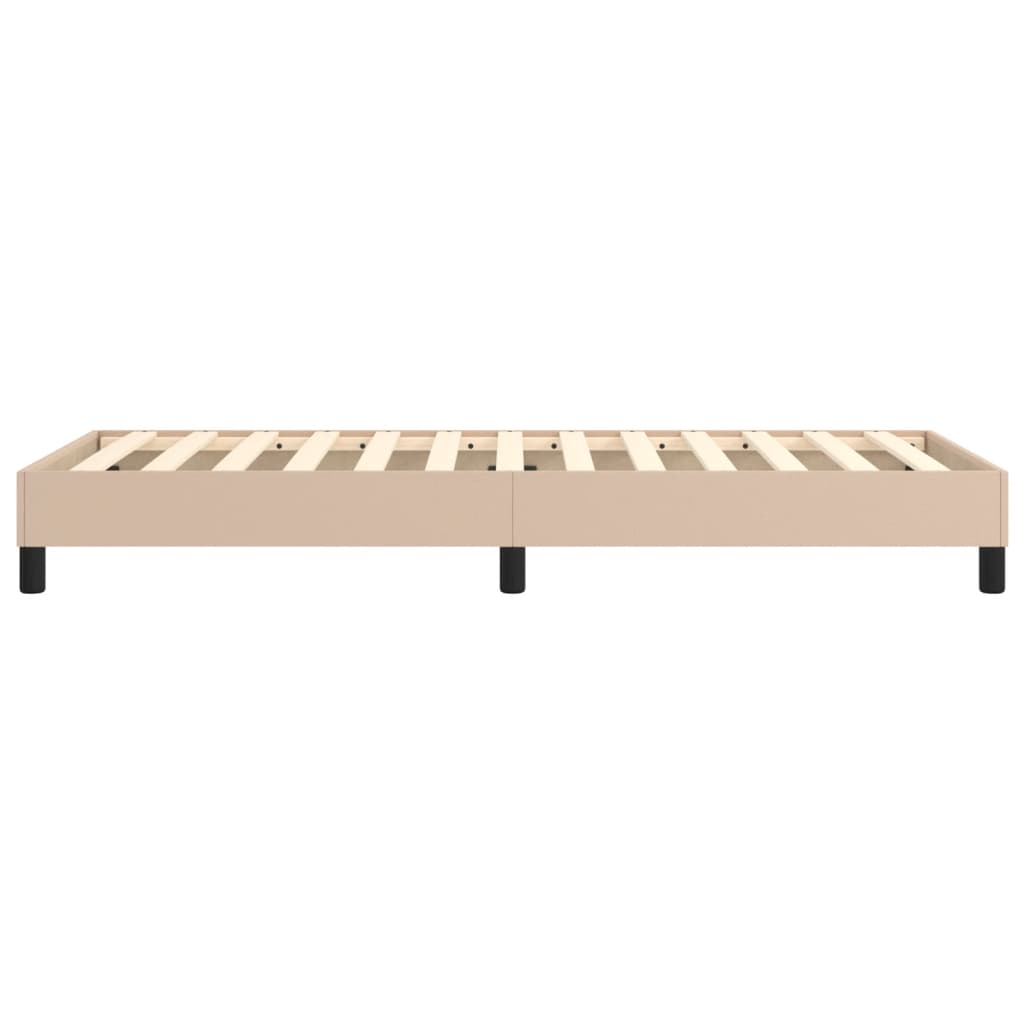 Boxspringframe kunstleer cappuccino 90x190 cm 90 x 190 cm 25 cm Cappuccino