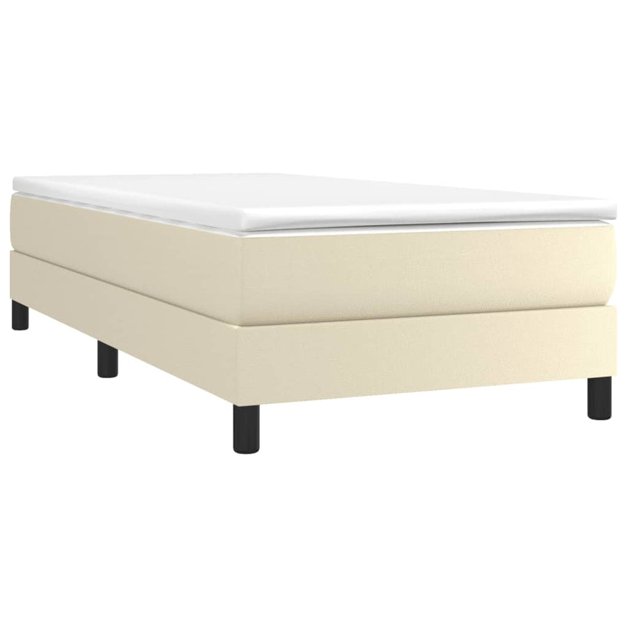 Boxspringframe Kunstleer Kleurig Crème 90 x 200 cm 25 cm