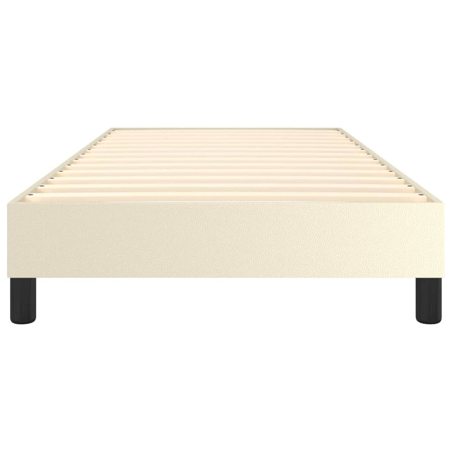 Boxspringframe Kunstleer Kleurig Crème 90 x 200 cm 25 cm