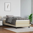 Boxspring bed 90x200 cm kunstleer crème