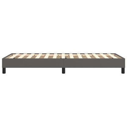 Boxspringframe kunstleer grijs 90x200 cm 90 x 200 cm 25 cm Grijs